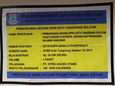 Pembangunan Gedung DPRD Tangsel Kembali Dilanjut, Wakil Ketua DPRD Tangsel : Saya Pesimis Pembangunan Gedung DPRD Tangsel Kembali Dilanjut, Wakil Ketua DPRD Tangsel : Saya Pesimis