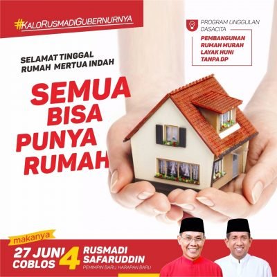 Paslon No 4 ini Siap Hadirkan Program Rumah DP 0 Persen di Kaltim, Paslon No 4 ini Siap Hadirkan Program Rumah DP 0 Persen di Kaltim,
